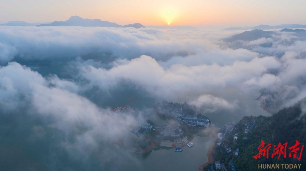 视频丨资兴市黄草镇：云雾缭绕 江南水乡